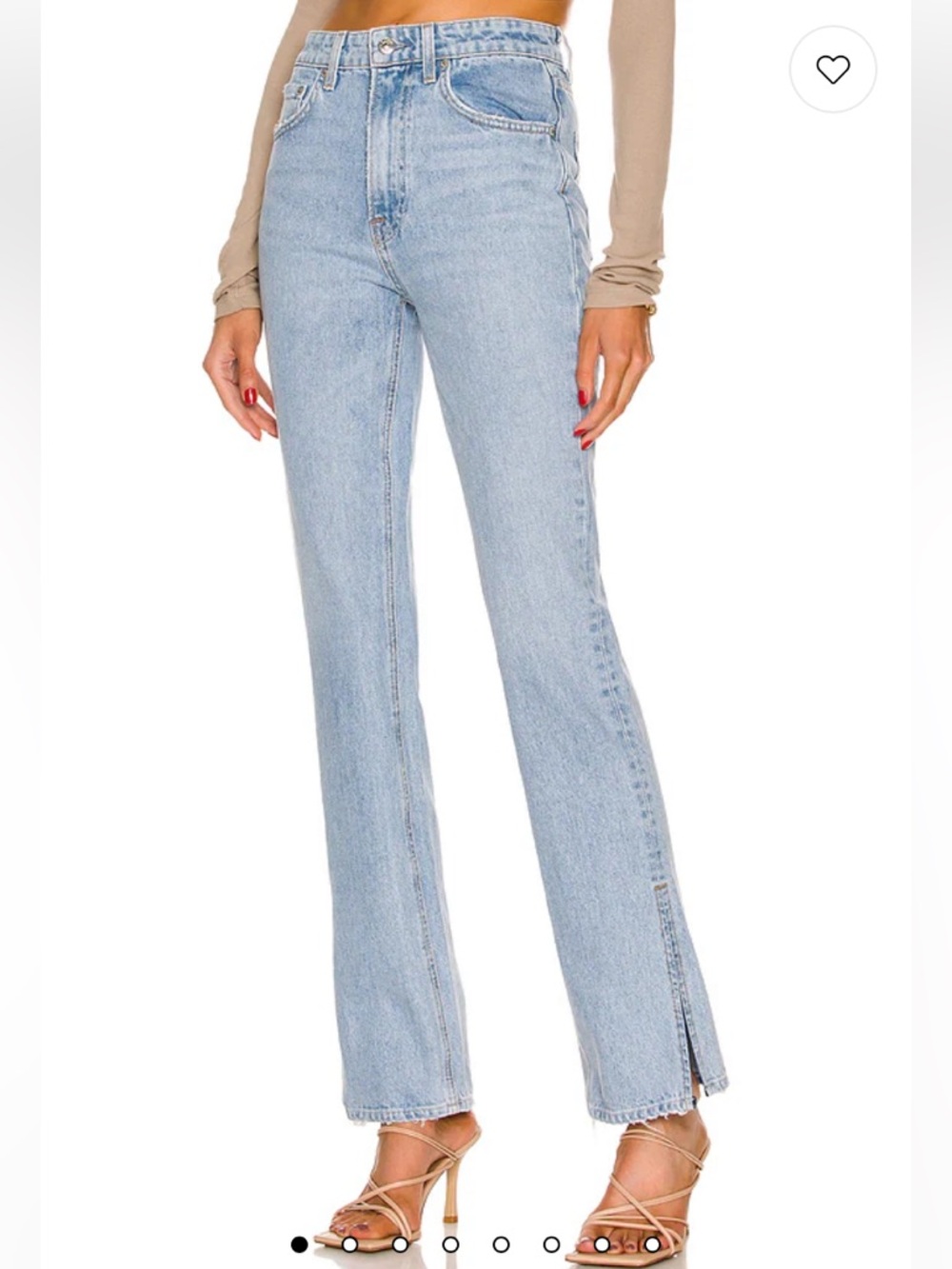 GRLFRND High Rise Boot Slit Jeans in Hudson Yards Sz 31